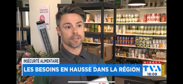 TVA Nouvelles – 16 octobre 2024- Insécurité alimentaire, les besoins en hausse